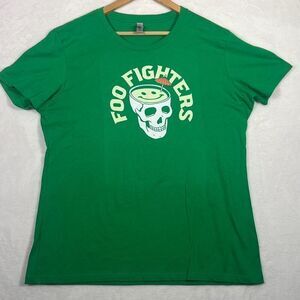 Foo Fighters‎ tiki drink skull happy face band concert merch T-shirt women XXL